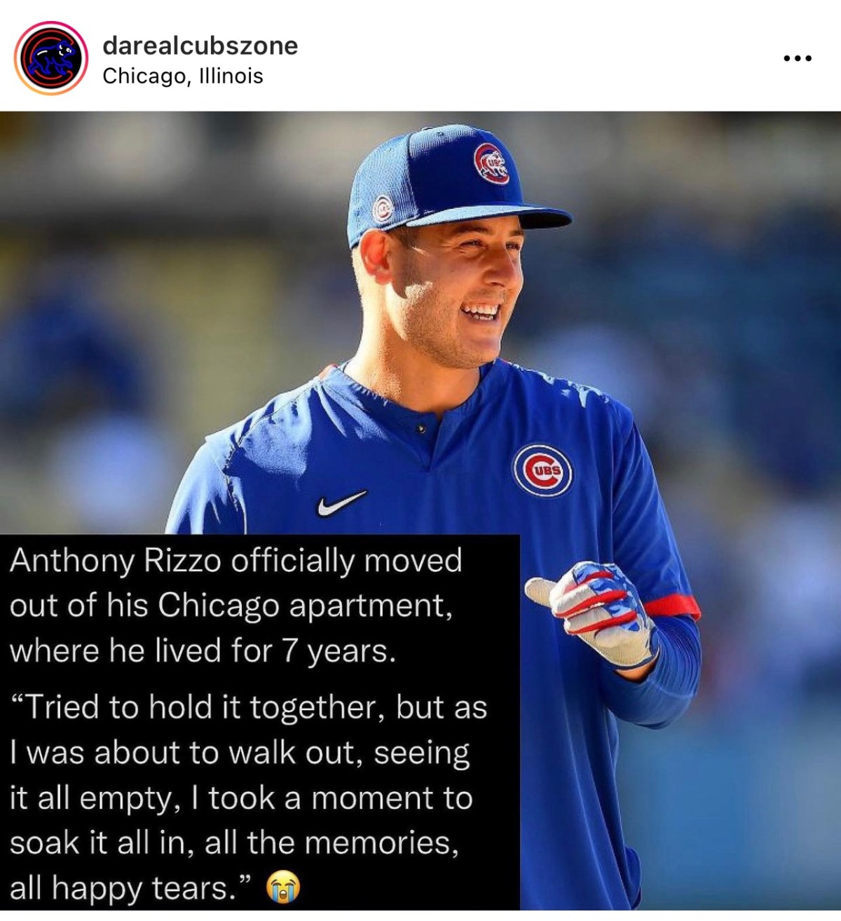 Anthony Rizzo has moved out of&nbsp;Chicago