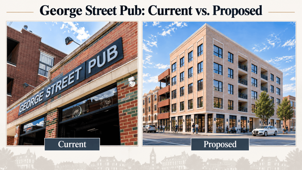 George Street Pub redevelopment sparks neighborhood debate over housing, parking and the loss of a Lakeview favorite